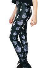 Load image into Gallery viewer, Inverted Cross Cat Leggings - Women&#39;s - Full Length