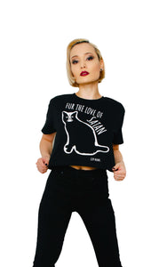 Corpse Paint Cat Crop Tee - Women's