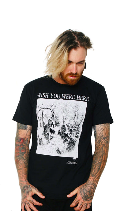 Wish You Were Here Grave Yard Tee - Mens / Unisex