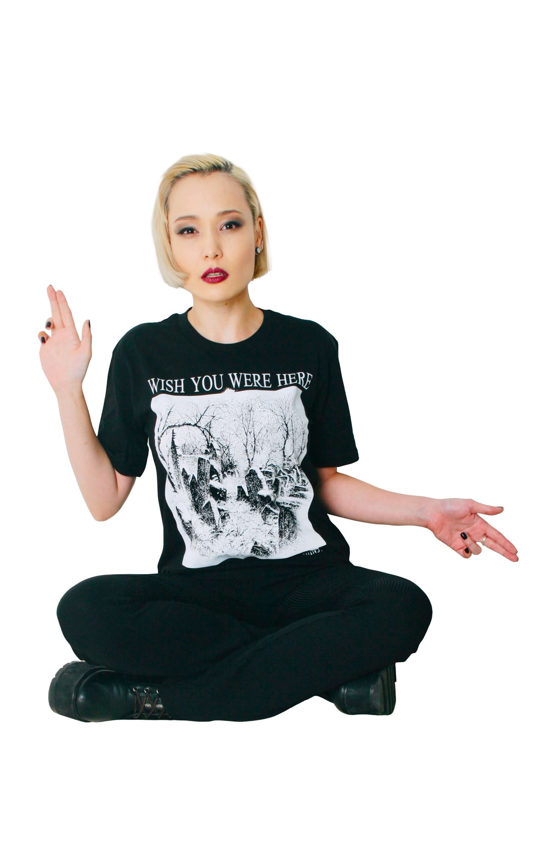 Wish You Were Here Grave Yard Tee - Women's / Unisex