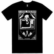 Load image into Gallery viewer, I Love Horror Tee - (Black and White) Mens / Women&#39;s / Unisex